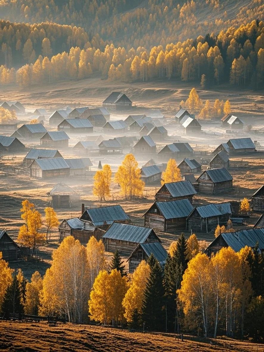 这才是禾木真正的秋天🍂秋色正当时！_4_骑着蜗牛去旅行_新疆-北疆-国庆特辑-来自52tours 我爱旅游网